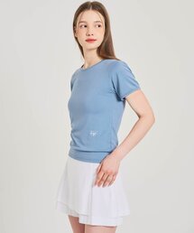 ロゴTシャツ-ブルー