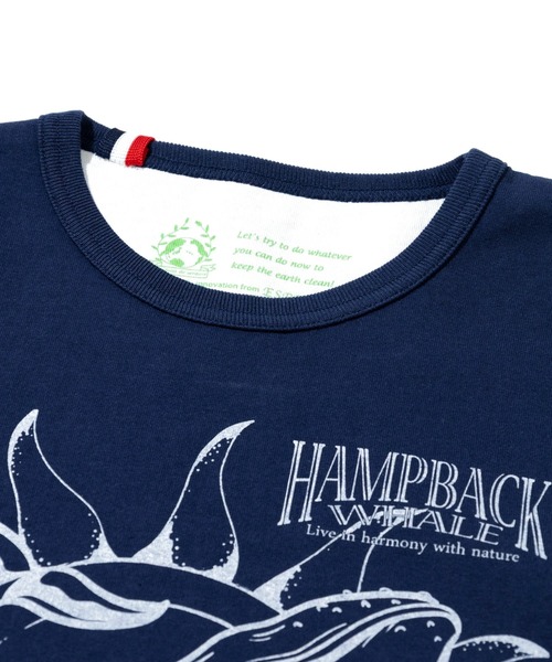 go slow caravan(ゴースローキャラバン)の「ESPACE VERT/エスパスヴェール 吸水速乾 クジラ S/S TEE(Tシャツ/カットソー・メンズ・ネイビー/ホワイト・X-LARGE/LARGE/MEDIUM)」の10枚目の写真