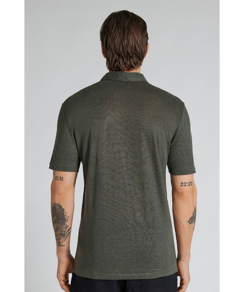 Intimissimi（インティミッシミ）の「リネン ショートスリーブ ポロシャツ（Tシャツ/カットソー・メンズ・カーキ/バーガンディー・L/M）」の5枚目の写真