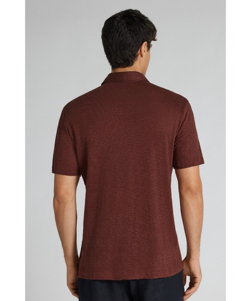 Intimissimi（インティミッシミ）の「リネン ショートスリーブ ポロシャツ（Tシャツ/カットソー・メンズ・カーキ/バーガンディー・L/M）」の9枚目の写真
