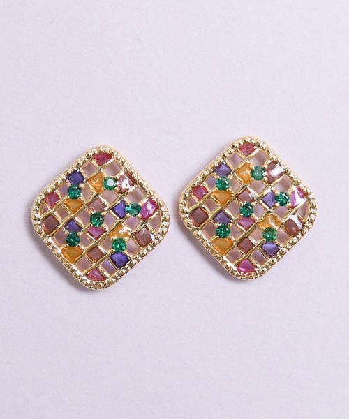 Zoule(ゾーラ)の「Zoule ゾーラ:MOROCCAN モロッカンシリーズ color bijou moroccan ピアス(ピアス(両耳用)・レディース・ゴールド/シルバー・FREE)」の1枚目の写真