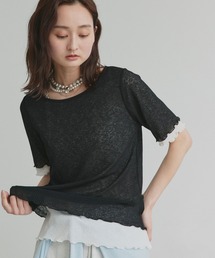 リバーシブル シアーリブ トップス