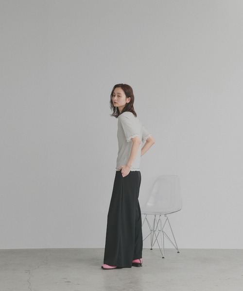 ad thie(アドティエ)の「リバーシブル シアーリブ トップス(Tシャツ/カットソー・レディース・ホワイト系/ブラック系/ライトグレー系・FREE)」の20枚目の写真
