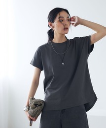 《汗染み防止》エブ楽 天竺フレンチスリーブTシャツ【CROSS FUNCTION/クロスファンクション】