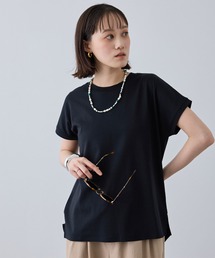 CROSS FUNCTION（クロスファンクション）の「《汗染み防止》エブ楽 天竺フレンチスリーブTシャツ【CROSS FUNCTION/クロスファンクション】（Tシャツ/カットソー）」
