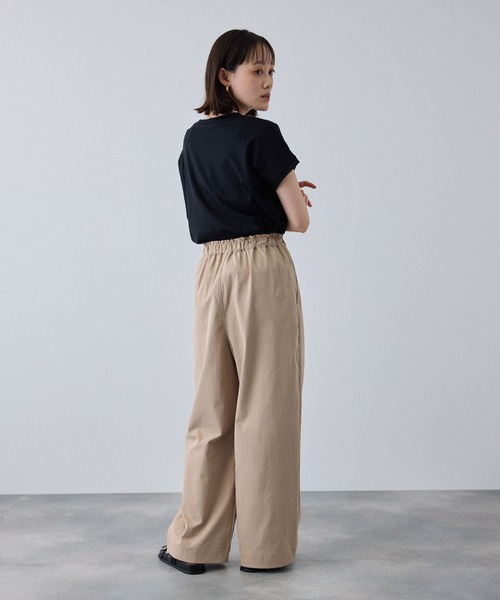 CROSS FUNCTION（クロスファンクション）の「《汗染み防止》エブ楽 天竺フレンチスリーブTシャツ【CROSS FUNCTION/クロスファンクション】（Tシャツ/カットソー・レディース・ブラック/ライトベージュ/チャコールグレー/オフホワイト・M/L/LL）」の20枚目の写真