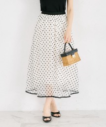 【ZOZO限定】チュールドットフレアスカート