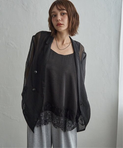 notch.(ノッチ)の「レースサテンキャミソール(キャミソール・レディース・オフホワイト/ブラック/モカ・M)」の16枚目の写真