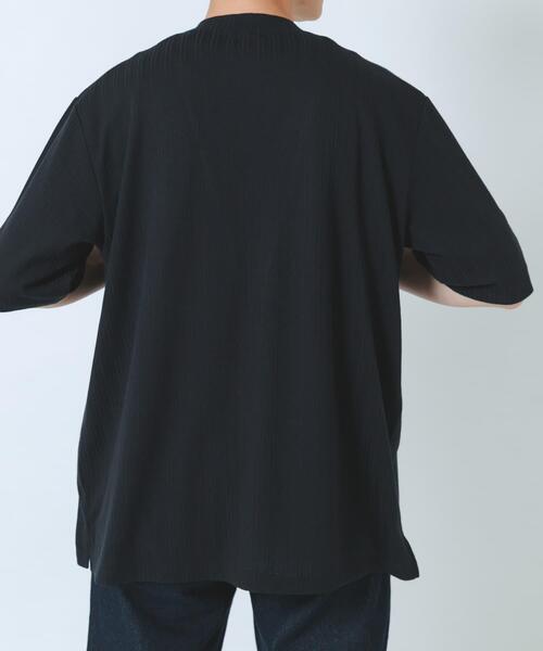 ITEMS URBANRESEARCH(アイテムズ アーバンリサーチ)の「『接触冷感』ランダムピッチ5sカーディガン+冷感Tシャツ セット(Tシャツ/カットソー・メンズ・ネイビー/ベージュ/グレー/ブラック・LARGE/MEDIUM)」の6枚目の写真