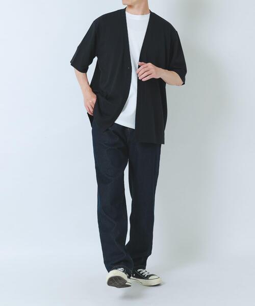 ITEMS URBANRESEARCH(アイテムズ アーバンリサーチ)の「『接触冷感』ランダムピッチ5sカーディガン+冷感Tシャツ セット(Tシャツ/カットソー・メンズ・ネイビー/ベージュ/グレー/ブラック・LARGE/MEDIUM)」の9枚目の写真