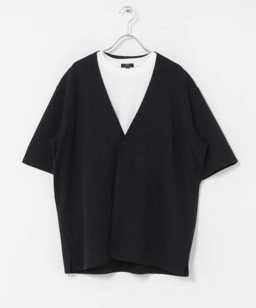 ITEMS URBANRESEARCH(アイテムズ アーバンリサーチ)の「『接触冷感』ランダムピッチ5sカーディガン+冷感Tシャツ セット(Tシャツ/カットソー・メンズ・ネイビー/ベージュ/グレー/ブラック・LARGE/MEDIUM)」の11枚目の写真