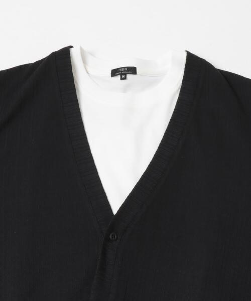 ITEMS URBANRESEARCH(アイテムズ アーバンリサーチ)の「『接触冷感』ランダムピッチ5sカーディガン+冷感Tシャツ セット(Tシャツ/カットソー・メンズ・ネイビー/ベージュ/グレー/ブラック・LARGE/MEDIUM)」の12枚目の写真