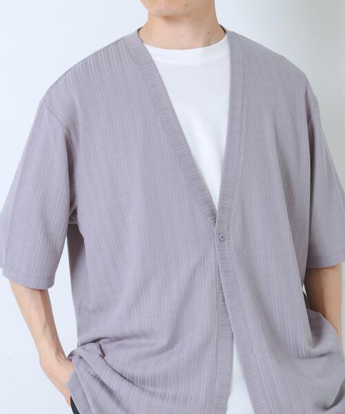ITEMS URBANRESEARCH(アイテムズ アーバンリサーチ)の「『接触冷感』ランダムピッチ5sカーディガン+冷感Tシャツ セット(Tシャツ/カットソー・メンズ・ネイビー/ベージュ/グレー/ブラック・LARGE/MEDIUM)」の13枚目の写真