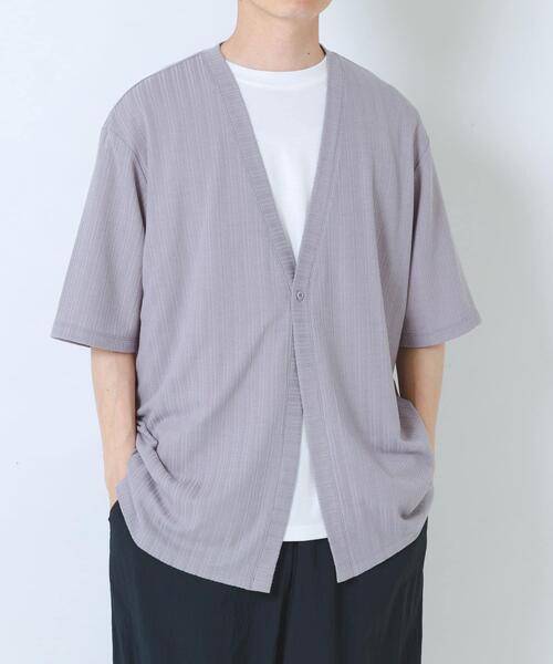 ITEMS URBANRESEARCH(アイテムズ アーバンリサーチ)の「『接触冷感』ランダムピッチ5sカーディガン+冷感Tシャツ セット(Tシャツ/カットソー・メンズ・ネイビー/ベージュ/グレー/ブラック・LARGE/MEDIUM)」の14枚目の写真