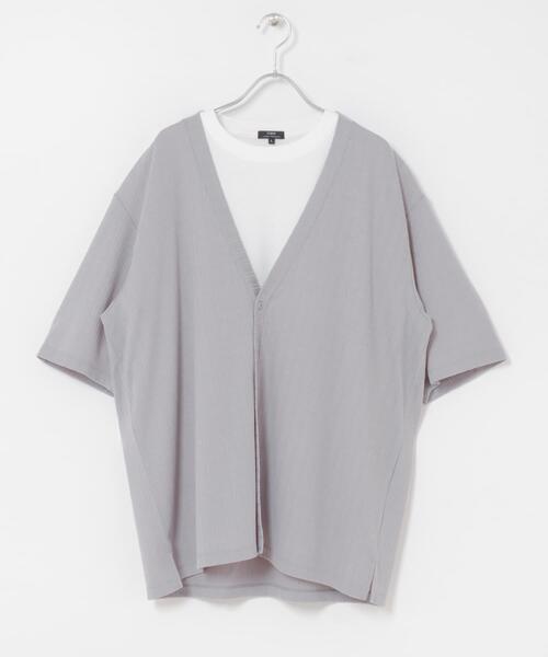ITEMS URBANRESEARCH(アイテムズ アーバンリサーチ)の「『接触冷感』ランダムピッチ5sカーディガン+冷感Tシャツ セット(Tシャツ/カットソー・メンズ・ネイビー/ベージュ/グレー/ブラック・LARGE/MEDIUM)」の19枚目の写真