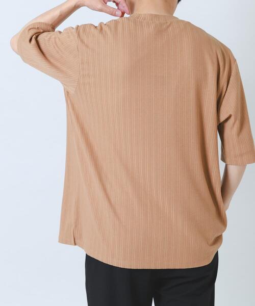 ITEMS URBANRESEARCH(アイテムズ アーバンリサーチ)の「『接触冷感』ランダムピッチ5sカーディガン+冷感Tシャツ セット(Tシャツ/カットソー・メンズ・ネイビー/ベージュ/グレー/ブラック・LARGE/MEDIUM)」の22枚目の写真