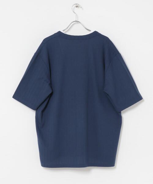 ITEMS URBANRESEARCH(アイテムズ アーバンリサーチ)の「『接触冷感』ランダムピッチ5sカーディガン+冷感Tシャツ セット(Tシャツ/カットソー・メンズ・ネイビー/ベージュ/グレー/ブラック・LARGE/MEDIUM)」の8枚目の写真