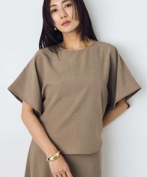 AZUL by moussy(アズールバイマウジー)の「ドロストスリーブデザインブラウス(シャツ/ブラウス・レディース・ライトカーキ/ライトブラウン/ブラック/ライトグレー・SMALL/MEDIUM)」の3枚目の写真