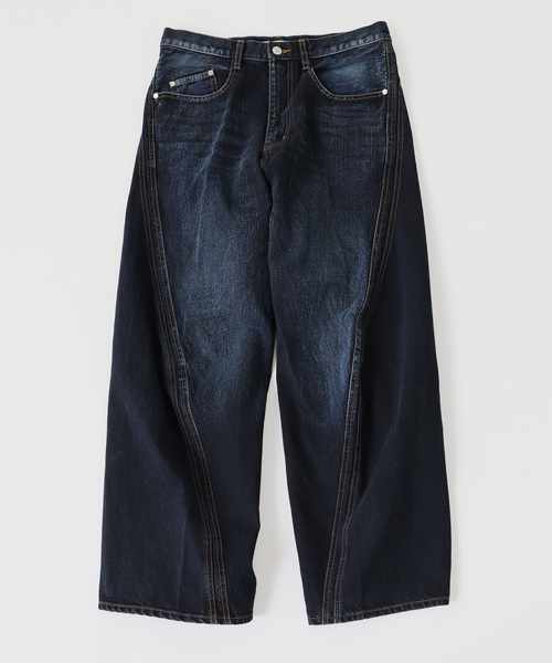 NVRFRGT / ネヴァーフォーゲット 3D TWISTED WIDE LEG JEANS/DARK F
