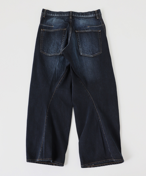 NVRFRGT（ネヴァーフォーゲット）の「NVRFRGT / ネヴァーフォーゲット 3D TWISTED WIDE LEG JEANS/DARK F（デニムパンツ・メンズ・ダークブルー・2/1/3）」の2枚目の写真