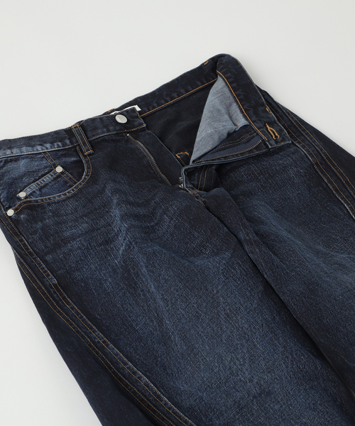 NVRFRGT（ネヴァーフォーゲット）の「NVRFRGT / ネヴァーフォーゲット 3D TWISTED WIDE LEG JEANS/DARK F（デニムパンツ・メンズ・ダークブルー・2/1/3）」の3枚目の写真