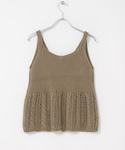 URBAN RESEARCH DOORS(アーバンリサーチドアーズ)の「Button Cotton Knit Vest(ベスト・レディース・ベージュ/ブラック・FREE)」の6枚目の写真
