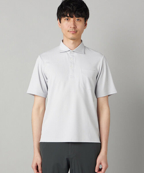 COMME CA MEN（コムサメン）の「【抗菌防臭加工】市松ジャカードジャージー ポロシャツ（ポロシャツ・メンズ・ネイビー/ライトグレー・M/L/XL）」の14枚目の写真