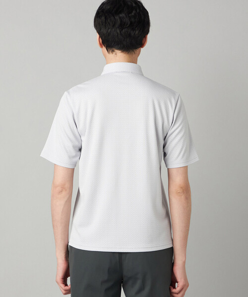 COMME CA MEN（コムサメン）の「【抗菌防臭加工】市松ジャカードジャージー ポロシャツ（ポロシャツ・メンズ・ネイビー/ライトグレー・M/L/XL）」の16枚目の写真