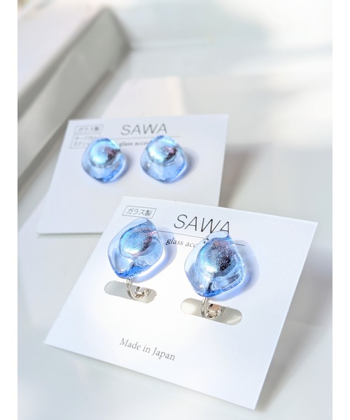 tone（トーン）の「【sawa】ドロップイヤリング(MA)（イヤリング・レディース・ブルー系その他/ライトブルー・FREE）」の7枚目の写真