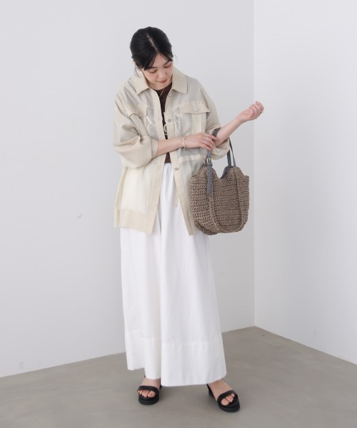 Bou Jeloud(ブージュルード)の「ペーパースクエアトートバック(ショルダーバッグ・レディース・ブラック/グレー/キャメル・ONESIZE)」の9枚目の写真