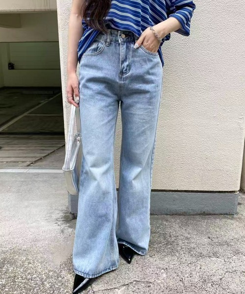 mebole(メボレ)の「フレアデニムパンツ(デニムパンツ・レディース・ブルー・MEDIUM/SMALL)」の9枚目の写真