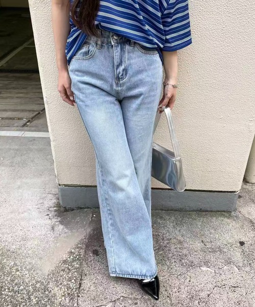 mebole(メボレ)の「フレアデニムパンツ(デニムパンツ・レディース・ブルー・MEDIUM/SMALL)」の7枚目の写真