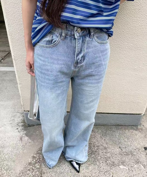 mebole(メボレ)の「フレアデニムパンツ(デニムパンツ・レディース・ブルー・MEDIUM/SMALL)」の2枚目の写真