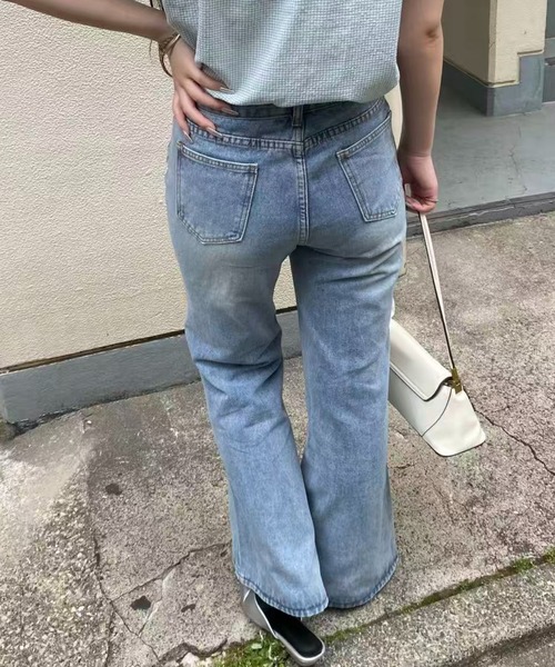 mebole(メボレ)の「フレアデニムパンツ(デニムパンツ・レディース・ブルー・MEDIUM/SMALL)」の10枚目の写真