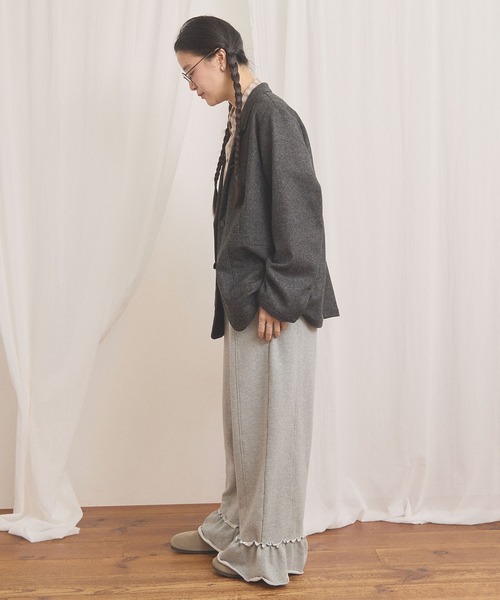 fig London(フィグロンドン)の「WOOL TWEED jacket(テーラードジャケット・レディース・チャコールグレー/グレー・FREE)」の11枚目の写真
