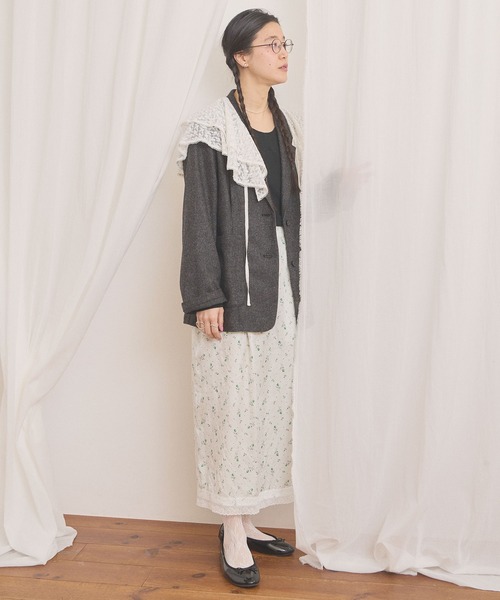 fig London(フィグロンドン)の「WOOL TWEED jacket(テーラードジャケット・レディース・チャコールグレー/グレー・FREE)」の22枚目の写真