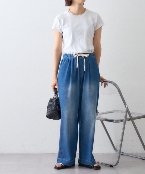 CIAOPANIC TYPY(チャオパニックティピー)の「柔らかストレートデニム(デニムパンツ・レディース・ブルー/サックスブルー・LARGE/MEDIUM/SMALL)」の15枚目の写真
