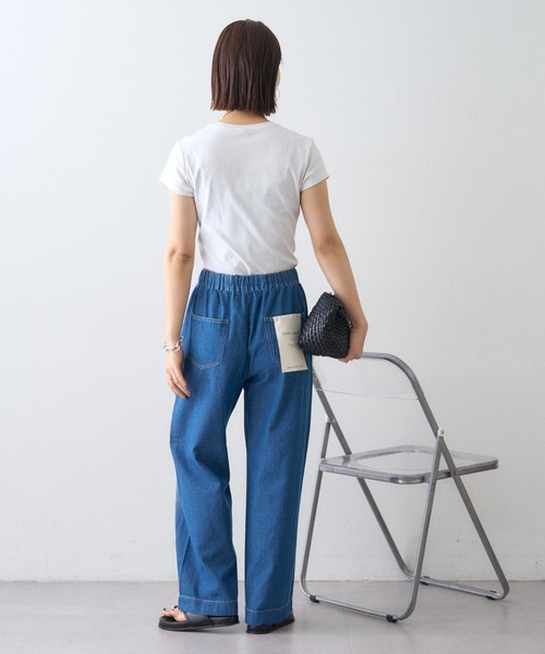 CIAOPANIC TYPY(チャオパニックティピー)の「柔らかストレートデニム(デニムパンツ・レディース・ブルー/サックスブルー・LARGE/MEDIUM/SMALL)」の17枚目の写真