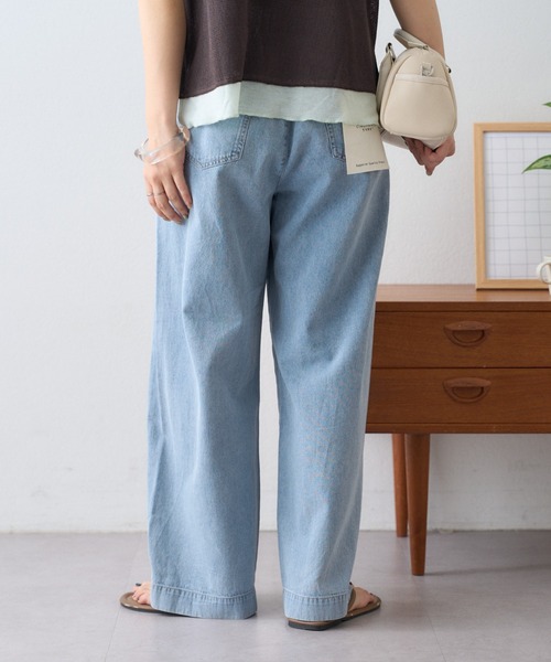 CIAOPANIC TYPY(チャオパニックティピー)の「柔らかストレートデニム(デニムパンツ・レディース・ブルー/サックスブルー・LARGE/MEDIUM/SMALL)」の6枚目の写真
