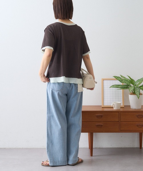 CIAOPANIC TYPY(チャオパニックティピー)の「柔らかストレートデニム(デニムパンツ・レディース・ブルー/サックスブルー・LARGE/MEDIUM/SMALL)」の20枚目の写真