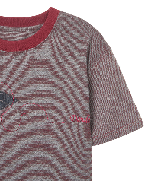 DANDEL(ダンデル)の「DD argyle applique stripe tee (RED)(Tシャツ/カットソー・レディース・その他・1)」の5枚目の写真