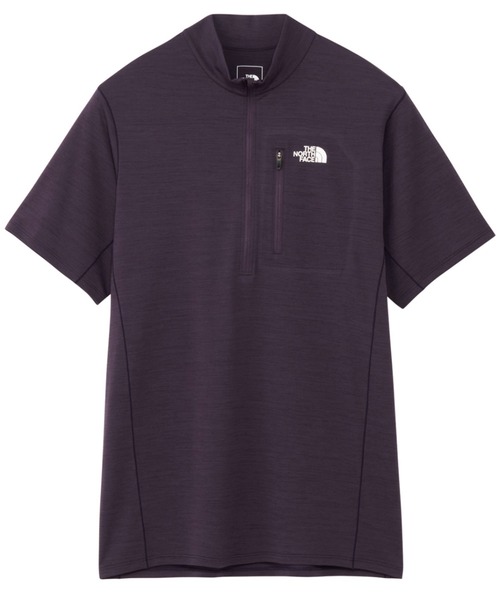 THE NORTH FACE(ザノースフェイス)の「ザ ノース フェイス THE NORTH FACE S/S FLASHDRY 3D Zip Up ショートスリーブFLASHDRY3Dジップアップ(Tシャツ/カットソー・メンズ・ダークパープル/チャコールグレー・M/L/LL)」の1枚目の写真