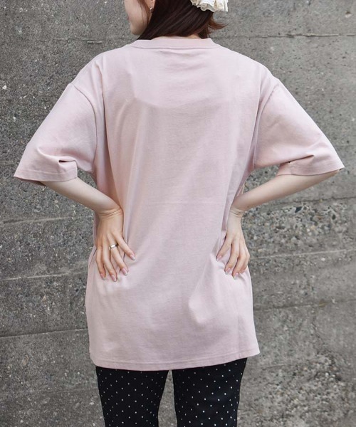 Bleu Bleuet(ブルーブルーエ)の「モンチッチ刺繍Tシャツ(Tシャツ/カットソー・レディース・ピンク/ホワイト・L/M)」の20枚目の写真