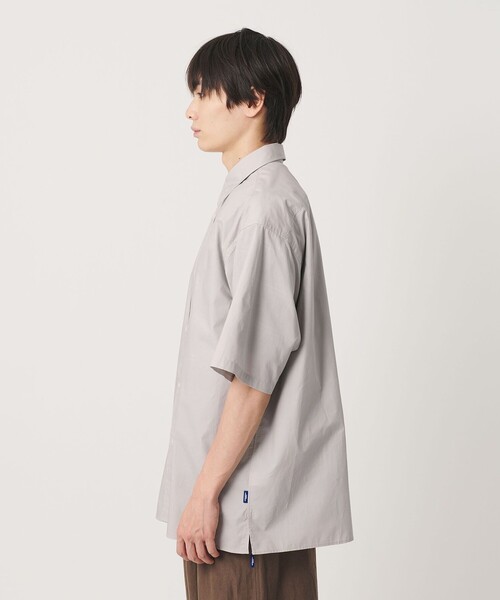 NICE WEATHER(ナイスウェザー)の「<NICE WEATHER>プレーンオーバー ショートスリーブシャツ(シャツ/ブラウス・メンズ・ライトグレー/ネイビー・S/M/L)」の9枚目の写真