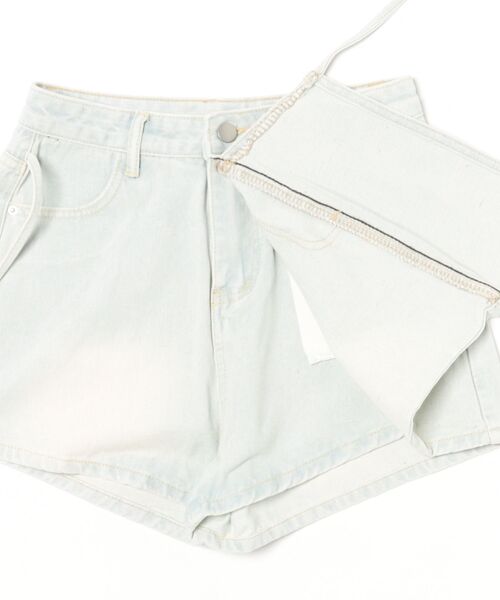 CECIL McBEE(セシルマクビー)の「デニムミニスカパン(デニムパンツ・レディース・ネイビー/サックスブルー・61/64)」の4枚目の写真