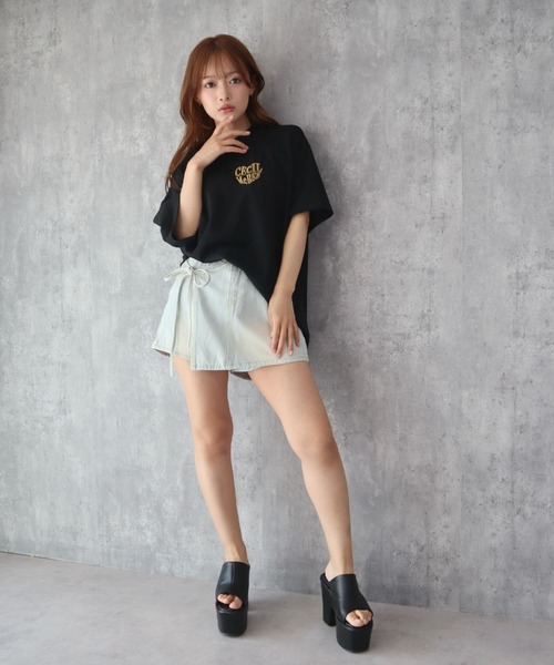 CECIL McBEE(セシルマクビー)の「デニムミニスカパン(デニムパンツ・レディース・ネイビー/サックスブルー・61/64)」の12枚目の写真