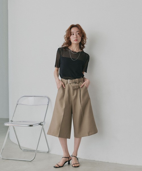 ad thie(アドティエ)の「ドット シアー トップス(Tシャツ/カットソー・レディース・オフホワイト/ブラック・FREE)」の11枚目の写真