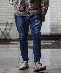 mp15179-Stretch Denim Oval Rib Sarouel Tight Fit Pants サルエルデニムパンツ(A72926cmb)