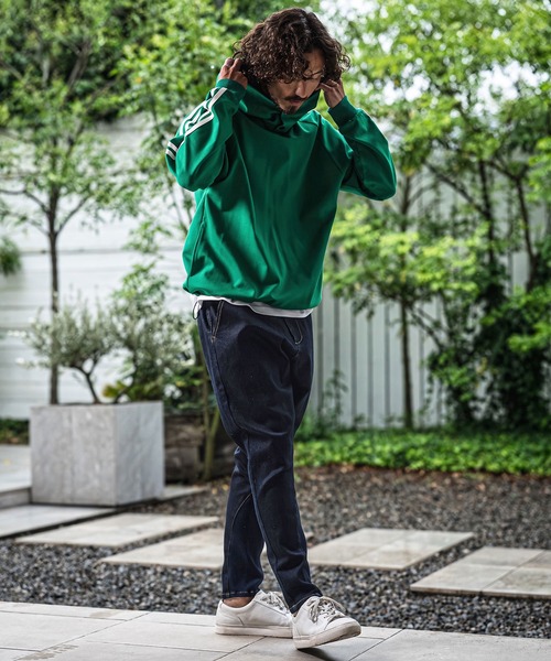 CAMBIO(カンビオ)の「mp15179-Stretch Denim Oval Rib Sarouel Tight Fit Pants サルエルデニムパンツ(A72926cmb)(デニムパンツ・メンズ・ワンウォッシュ/ライトインディゴブルー/ダークインディゴブルー・L/M/S/XL)」の7枚目の写真