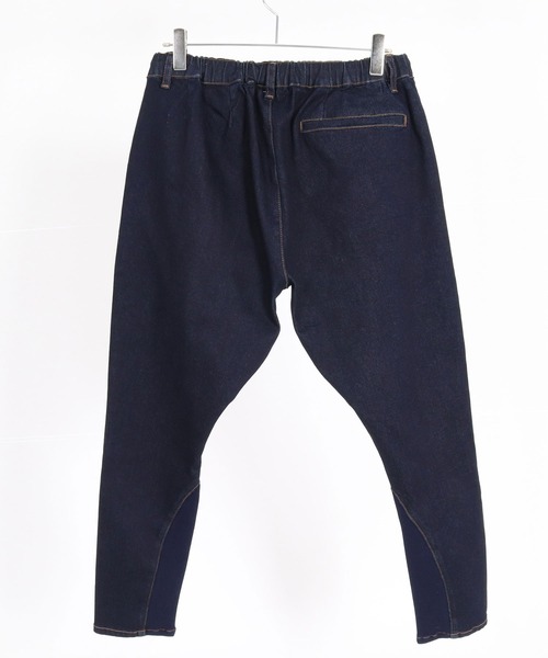 CAMBIO(カンビオ)の「mp15179-Stretch Denim Oval Rib Sarouel Tight Fit Pants サルエルデニムパンツ(A72926cmb)(デニムパンツ・メンズ・ワンウォッシュ/ライトインディゴブルー/ダークインディゴブルー・L/M/S/XL)」の22枚目の写真